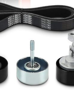 Serpentine Belt Drive Kit with Tensioner & Idler Pulleys Compatible with Nissan Altima 2007‑2012, Murano 2009‑2014, Maxima 2009‑2014 3.5L V6